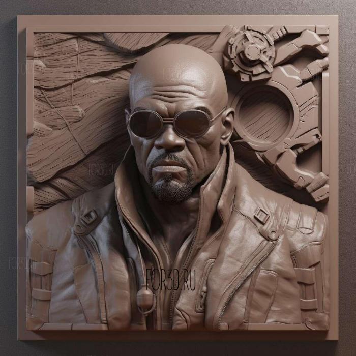 Nick Fury 3 stl model for CNC